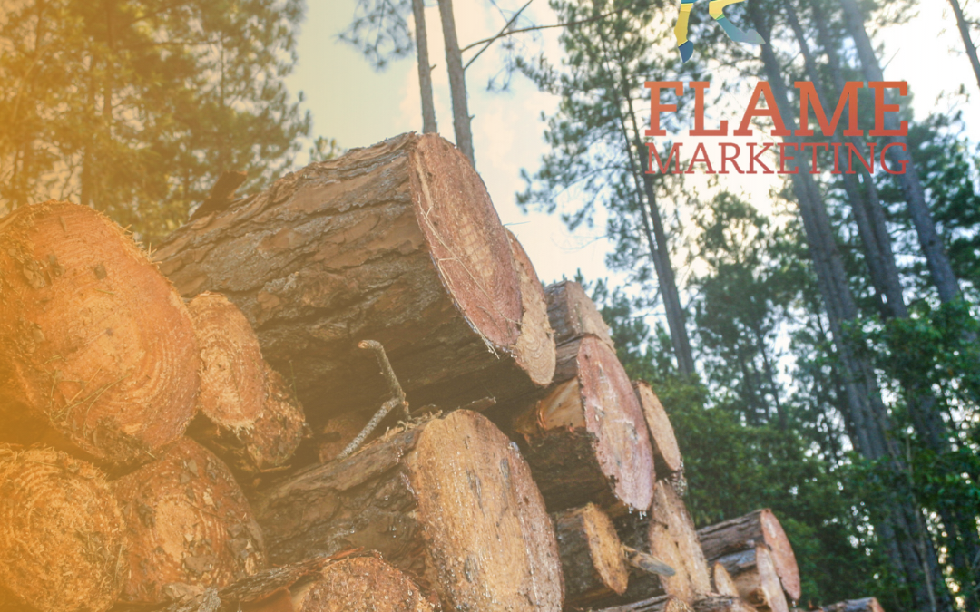Flame Marketing | Niche Serice Landing Page | Wood pile logs