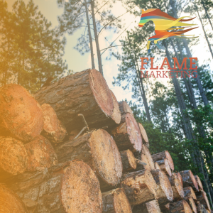 Flame Marketing | Niche Serice Landing Page | Wood pile logs